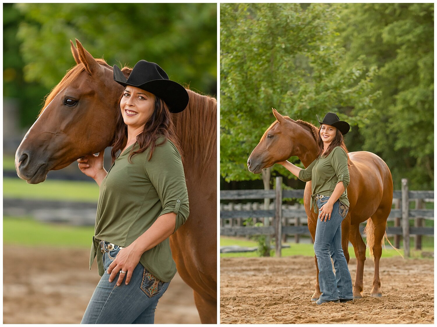 wild mustang portrait session with trainer