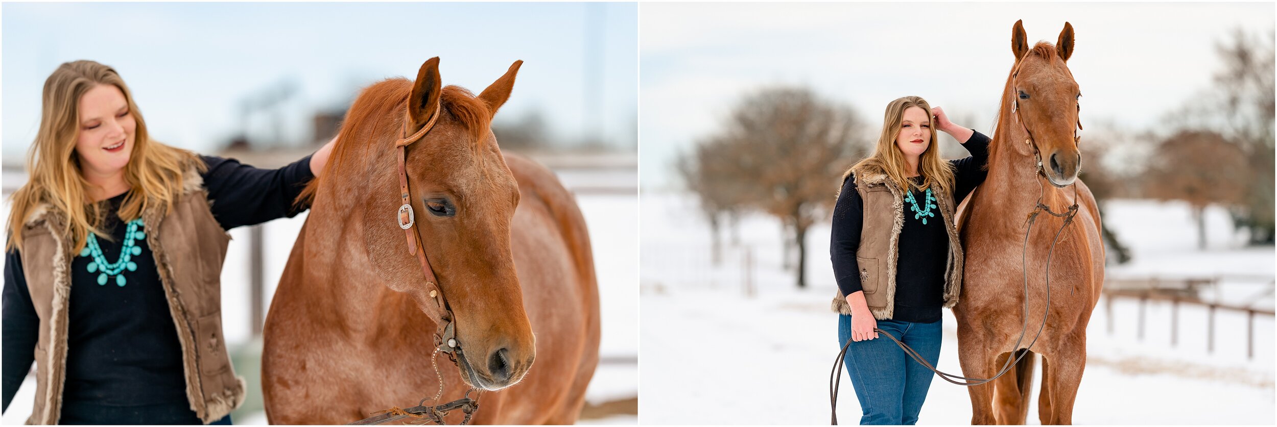 Oklahoma horse photographer winter styled shoot with quarter horses and wesh pony stallion at Johnson Performance Horses by Rachel Griffin Photography_20.jpg